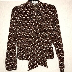 L.I.F.E. Love Is For Eternity Long Sleeve Blouse NWOT